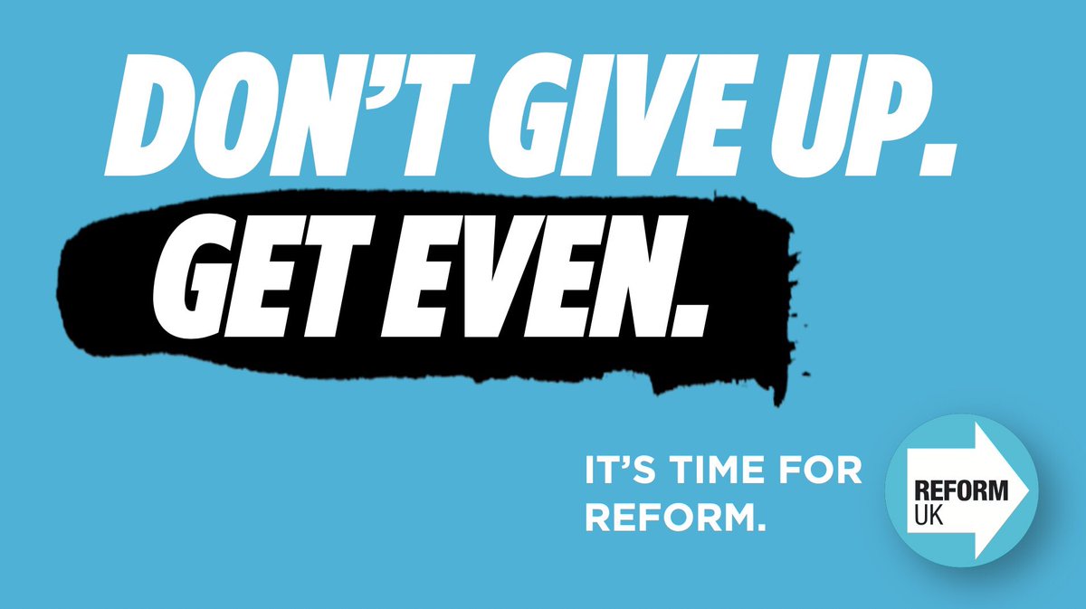 If you’re a resident in #Greenwich and #Bexley we have a clear message for you:

DON’T GIVE UP. GET EVEN. 💪 

It’s time for reform ➡️

@reformparty_uk #ErithAndThamesmead