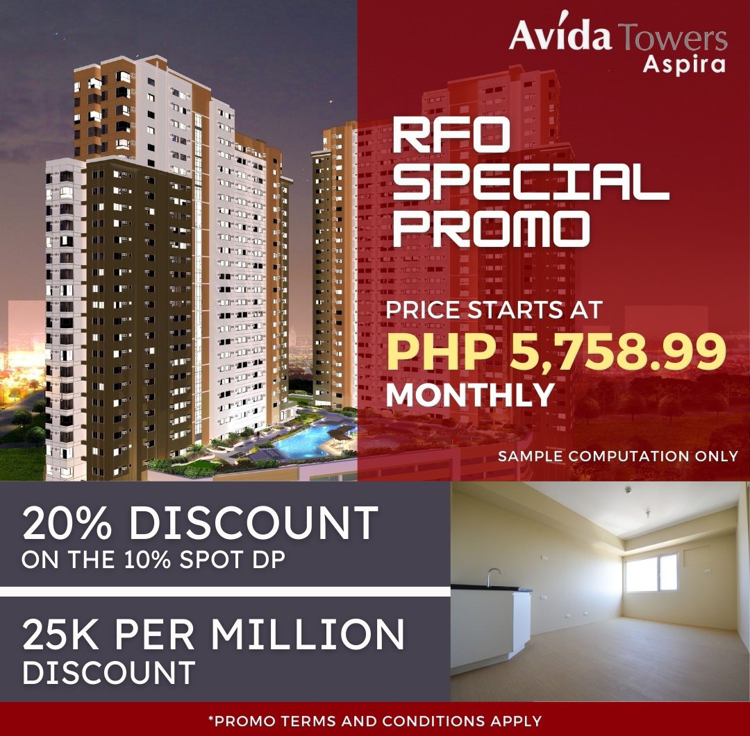 KarlRealEstate's tweet photo. 📣 GOOD NEWS! 📣
Reserve a unit from September 22-30 to get 25K PER MILLION CASH DISCOUNT !

    STUDIO UNIT         =   100K
 1 BEDROOM UNIT    =   150K
 2 BEDROOM UNIT    =   175K

PLUS! 20% DISCOUNT on your 10% Spot Down payment for RFO units.

 avail BIGGER SAVINGS !! Now!! https://t.co/4EaEBxXl2r