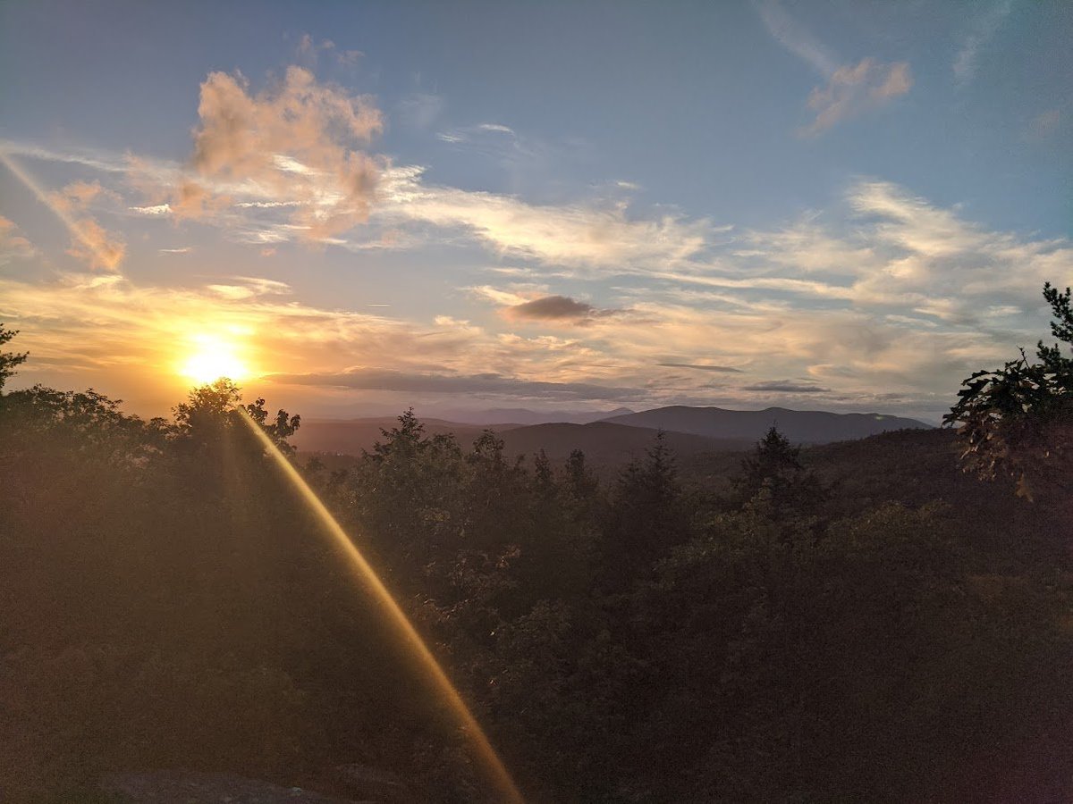 Had a great after-work hike in @LoonEchoLT's Bald Pate Mountain Preserve, celebrating @LoonEchoTrek, and catching the last sunset of summer.