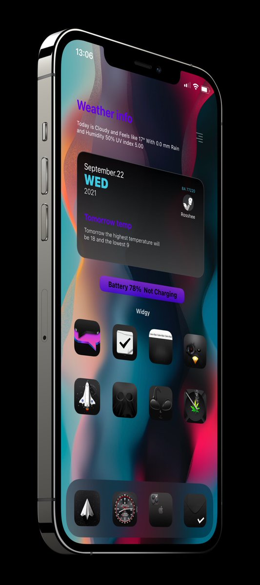 DesignByRoss's tweet image. Today setup 

Icons @Attairdu57slm 
Welcome @Alan140503 
Mockup @screenshot_pro 
Widget me available on rosshee.gumroad.com 

#iOS15th #Widgy #setup