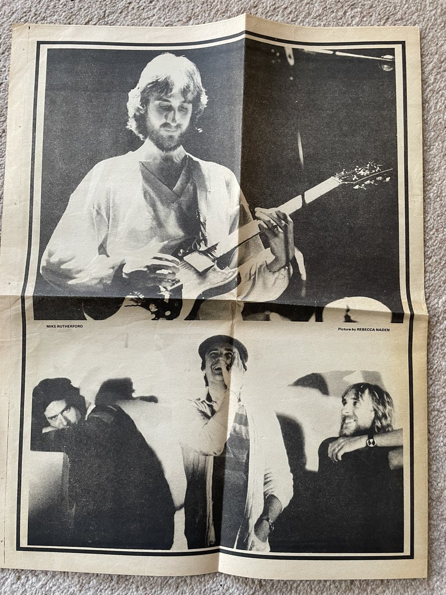 Getting ready to drive up to #Birmingham this afternoon! I’ve just found this amongst my #Genesis things. It’s a middle page pullout from a Birmingham newspaper that was being sold inside the NEC Arena in 1981…