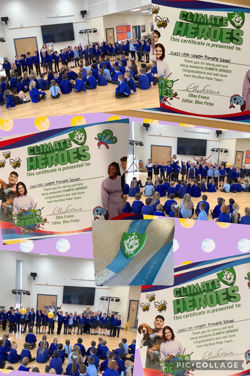 Year 2 (@layton_y2) on Twitter photo We did it! We are finally Blue Peter Climate heroes. The children showed such passion and determination last year for saving the environment and our oceans; we are BEYOND proud of their hard work. 💙🤩 <a href="/alexmiddlehurst/">Miss Middlehurst🦋</a> <a href="/MrsHudson1H/">Mrs Hudson</a> <a href="/NHarrison08/">Natalie Harrison</a> #bluepeter We did it! We are finally Blue Peter Climate heroes. The children showed such passion and determination last year for saving the environment and our oceans; we are BEYOND proud of their hard work. 💙🤩 <a href="/alexmiddlehurst/">Miss Middlehurst🦋</a> <a href="/MrsHudson1H/">Mrs Hudson</a> <a href="/NHarrison08/">Natalie Harrison</a> #bluepeter