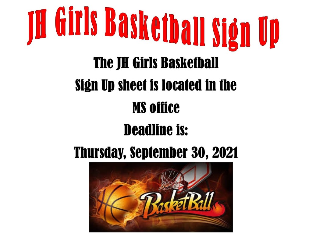 KCR1SCHOOLS's tweet photo. JH Girls Basketball Sign Up https://t.co/jiqRTFeVbC