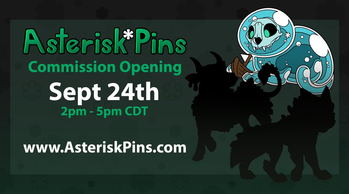 Just in case you forgot ;)
We're opening up for EIGHT (8) hard enamel pin commissions on FRIDAY!
#furry #commissionsopen #enamelpin #fursona #furrypins #furryfandom #Commission