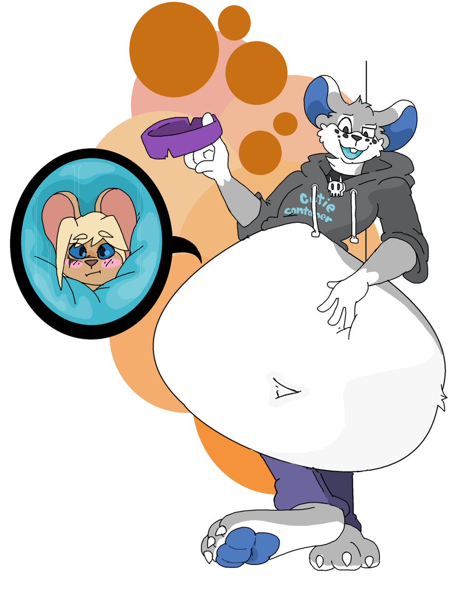 Another character introduction? Ye.....
This is Loki, my ravenous curvy mouse
Loosely based on fomo, Grey, jenny, and a few other mice friends of mine

Speaking of @GreyrellikA...he's the prey here~ 
Art by @Symbolaga https://t.co/16lTzPDDJL