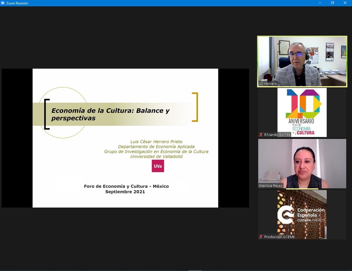 EnlaCultural's tweet photo. #EnVivo 🔴
CONFERENCIA: #Economía de la #Cultura Balance y perspectivas.
Luis Cesar Herrero Presidente Electo de la Association for Cultural Economics Internacional
@economiaycultur @ccemx @nomismae @EnlaCultural @Red_EsCultura 

a través de youtube ⤵️
https://t.co/aknszZveJd https://t.co/MtYxKLBk8X