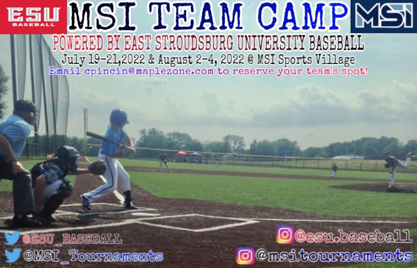 MSI Tournaments on Twitter "Two Team camps for Summer 2022 just posted