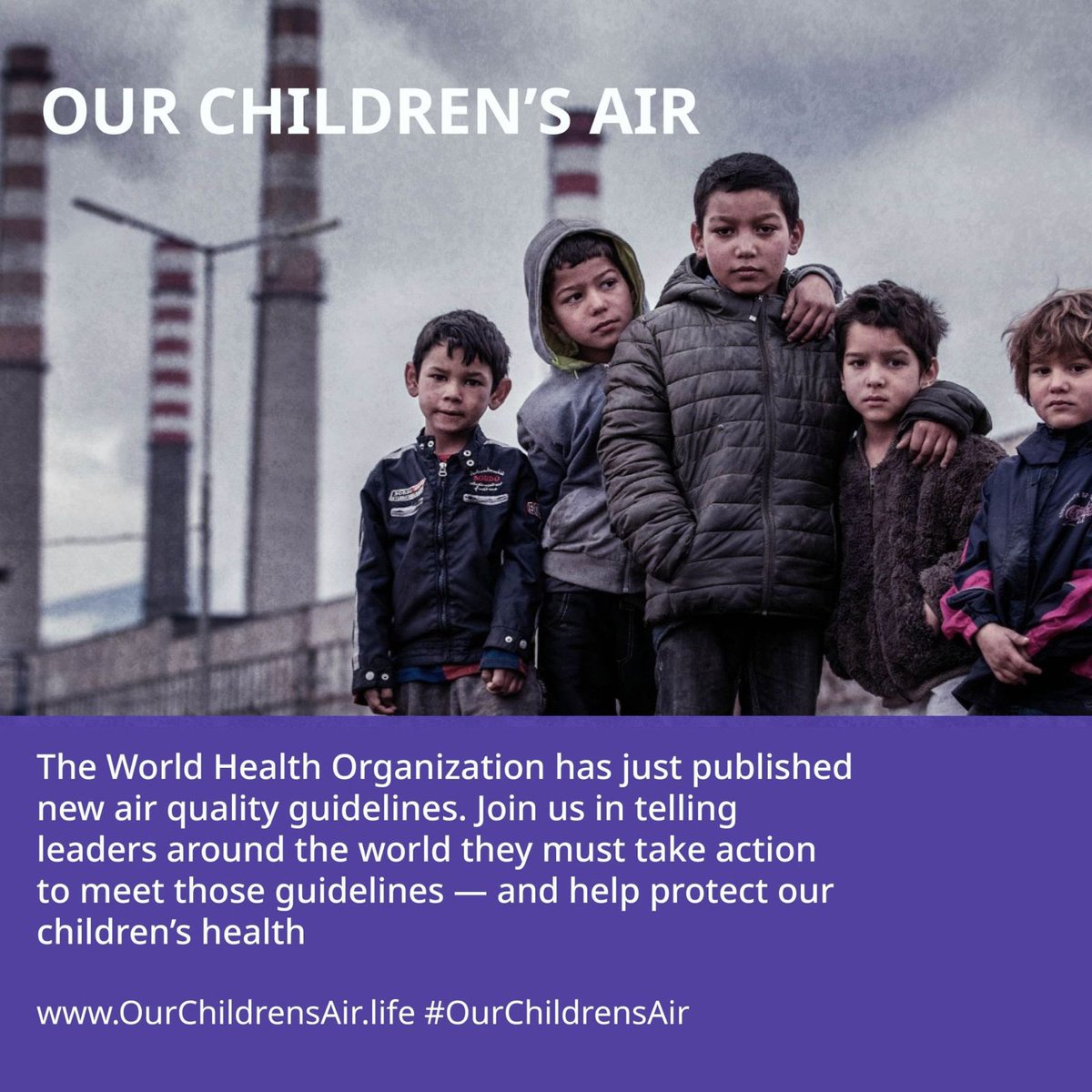 A new @UNICEF report shows that impacts of climate change - including air pollution from the burning of fossil fuels - is putting a billion children at risk;

Tell your child's story at Our Children's Air: 
ourchildrensair.life
@WHO #OurChildrensAir