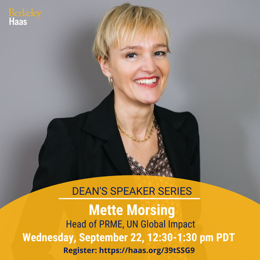 Berkeley-Haas CRB (@respbus) on Twitter photo Join us today at 12:30 PM to hear from Dr. <a href="/Mette_Morsing/">Mette Morsing</a> , Head of the <a href="/UN/">United Nations</a>'s <a href="/PRMESecretariat/">PRME Secretariat</a> in conversation with CRB executive director <a href="/robertgstrand/">Robert Strand ๐บ๐ธ๐ณ๐ด๐ธ๐ช๐ฉ๐ฐ๐ซ๐ฎ๐ฎ๐ธ</a> on how #businessschools can address the global #climatecrisis. ๐๐ฑ๐haas.org/39tSSG9 Join us today at 12:30 PM to hear from Dr. <a href="/Mette_Morsing/">Mette Morsing</a> , Head of the <a href="/UN/">United Nations</a>'s <a href="/PRMESecretariat/">PRME Secretariat</a> in conversation with CRB executive director <a href="/robertgstrand/">Robert Strand ๐บ๐ธ๐ณ๐ด๐ธ๐ช๐ฉ๐ฐ๐ซ๐ฎ๐ฎ๐ธ</a> on how #businessschools can address the global #climatecrisis. ๐๐ฑ๐haas.org/39tSSG9