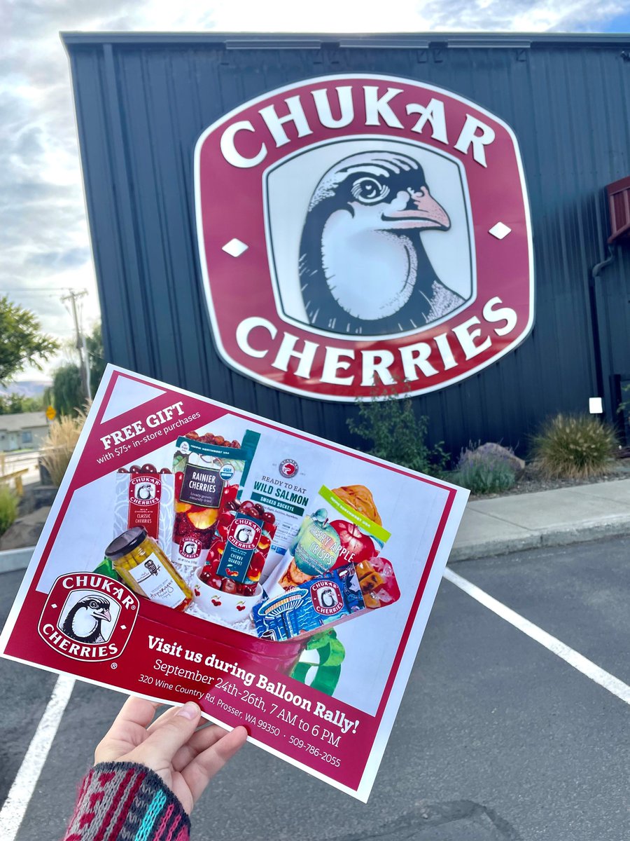 Coming to the Great Prosser Balloon Rally this weekend? Chukar will be open special hours from 7 AM to 6 PM Friday - Sunday. Come watch the balloons in action and stop by for a taste of any of our delectable chocolates! Happening this weekend September 24th - 26th.