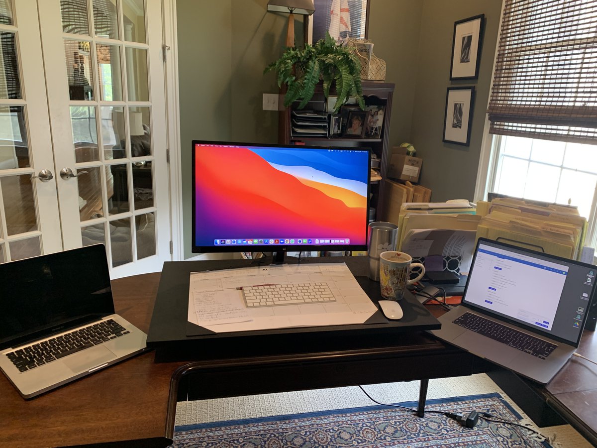 blueblazenews's tweet photo. For this month's #behindthescenes feature, we're taking a peek at Senior Marketing Strategist Tara Hurlebaus's desk and workspace.

Tara needs her Yeti full of water, coffee, and to-do lists by her side to have a productive workday!

#workingfromhome #remotelife #homeoffice https://t.co/bdyQKUXjpf