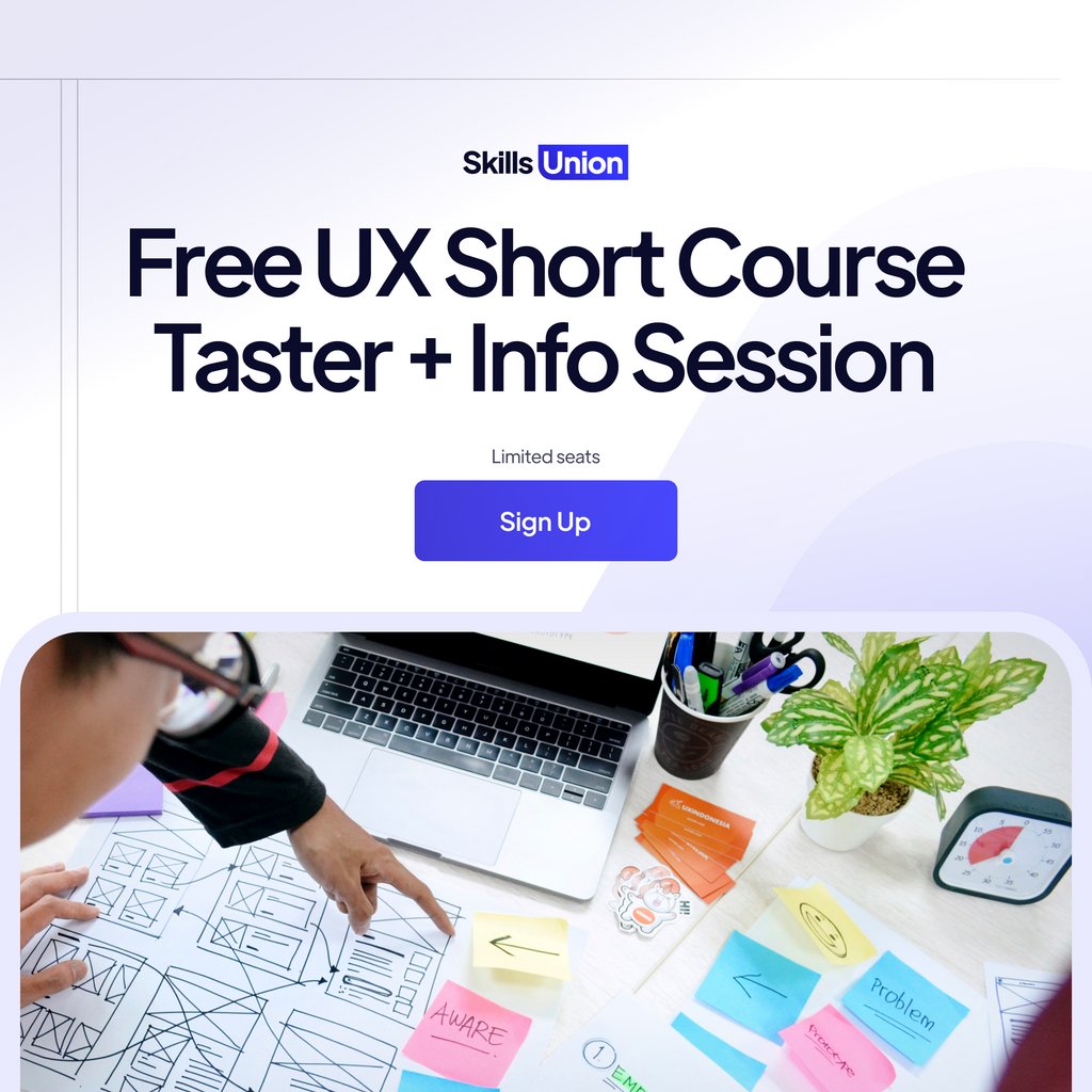 Our talented UX programme director Elia Maniscalco is holding a free UX short course taster on Tuesday! Join him to explore:
👉  UX industry insights 
👉  Career and employment ideas + trends
👉  1x practical UX design + research skill 
See you there! 
buff.ly/3zwCxeF