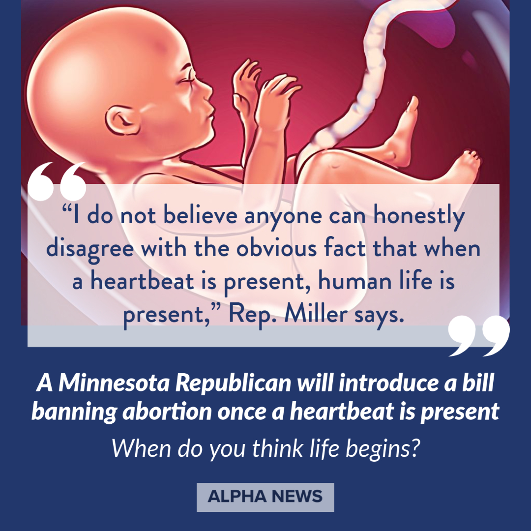A Minnesota lawmakers wants to ban abortion after a fetal heartbeat is present. 

When do you think life begins?