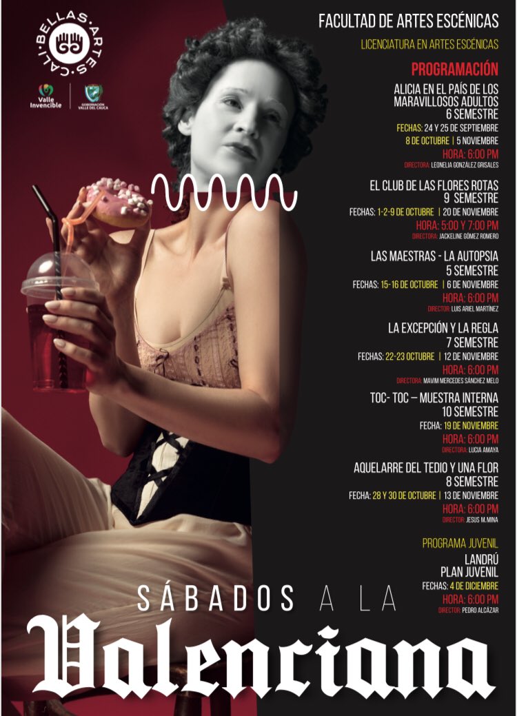 faebellasartes's tweet photo. ¡Por fin llega! Después de año y medio, la Temporada de Estrenos y Sábados a la Valenciana en Bellas Artes Cali. Dale RT 😜 https://t.co/KrV8C2ghio
