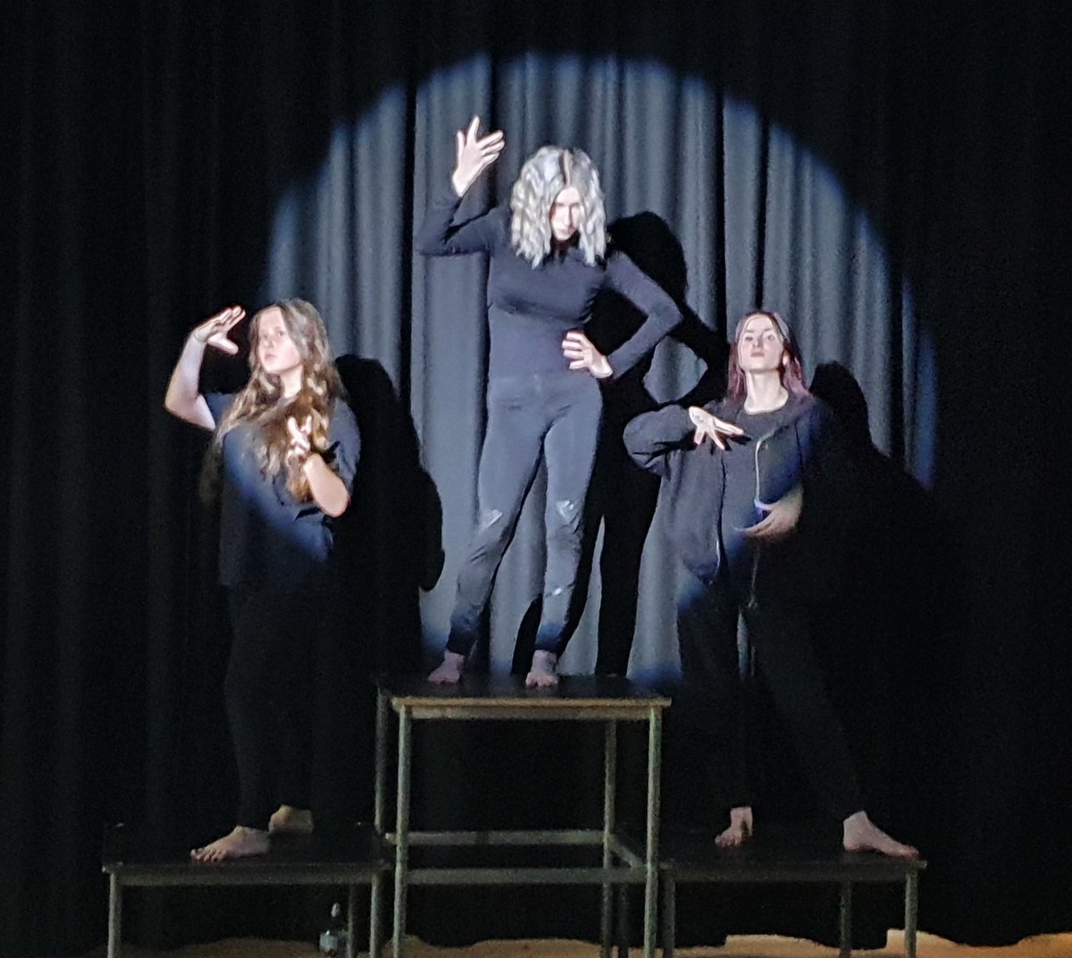 FHESPerformarts's tweet image. The cast of Macbeth showcasing for Open Evening @TeamFHES