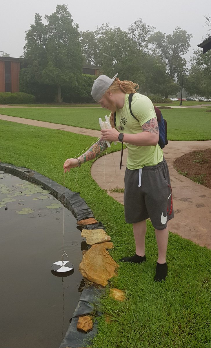 Benjamin Webster (@bencwebster) on Twitter photo Not the best of weather conditions for class today but we still got to practice some of our feild techniques. Check out Skylar using a secchi disk! <a href="/AlbanyStateUniv/">Albany State University</a> Not the best of weather conditions for class today but we still got to practice some of our feild techniques. Check out Skylar using a secchi disk! <a href="/AlbanyStateUniv/">Albany State University</a>