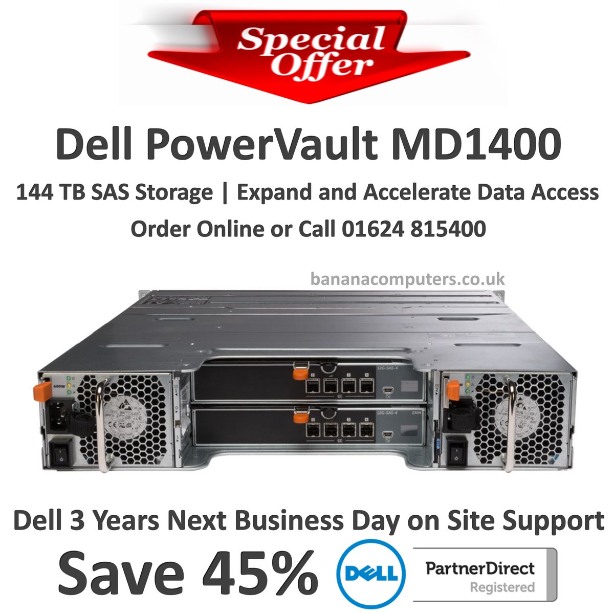 #Dell #PowerVault MD1400, 144 TB SAS #Storage — Save 45% Learn more: conta.cc/3zsBZpX  #CAD #Servers #Desktops #Rugged #Laptops #Tablets #XPS #Precisions #Workstations #Monitors #Alienware #Business #SmallBusiness #UKBusiness #Startups #Gaming #Architects #Entrepreneurs
