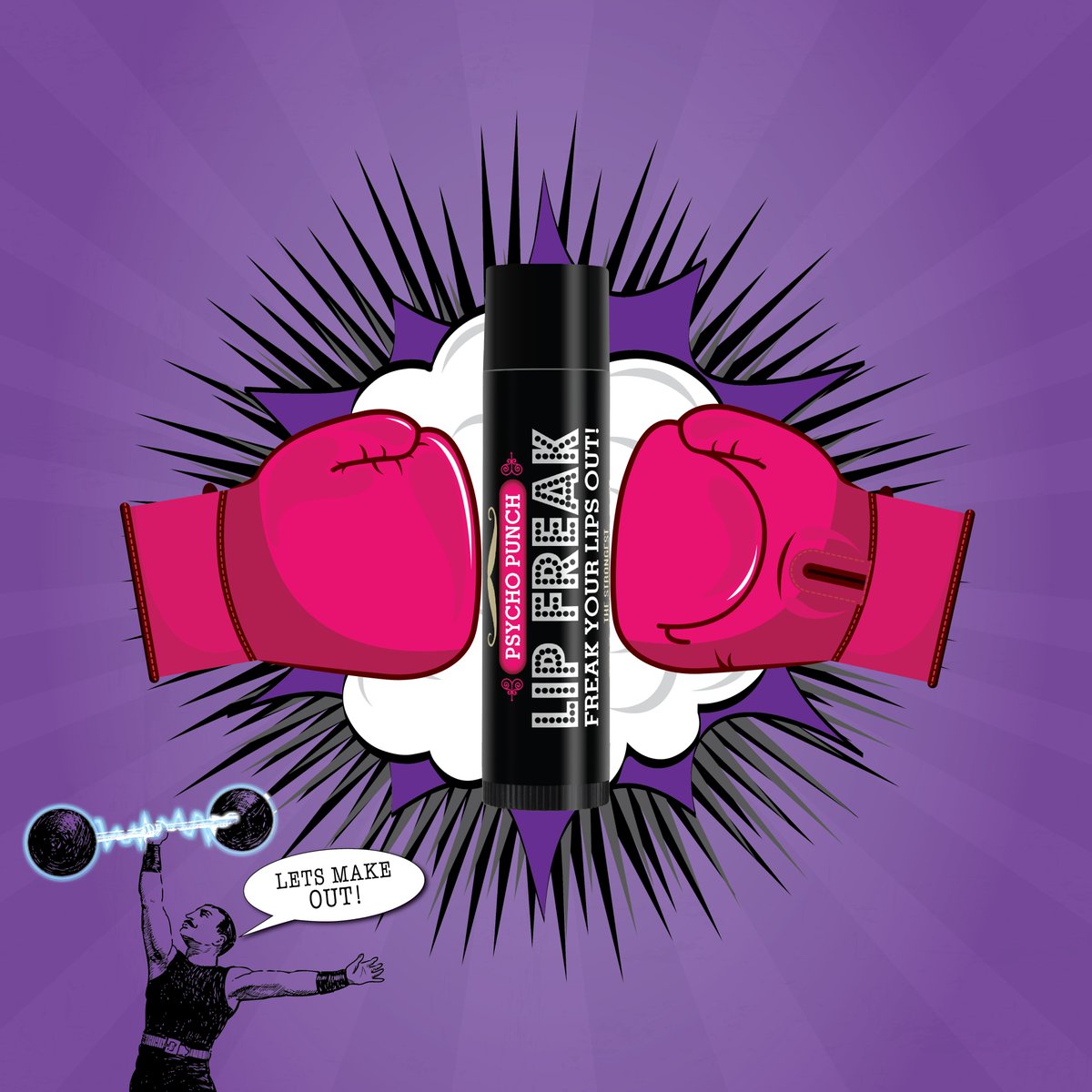 Let's make out! Doctor Lip bangs Psycho Punch Buzzing Lip balm. Freak your lips out! #freakyourlipsout #kiss #badass #beauty 
lipbang.com