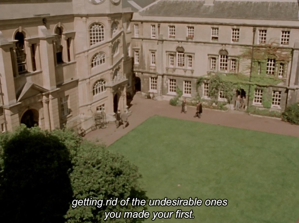 “You’ll find you spend half your second year shaking off the undesirable friends you made in your first…” 

Evelyn Waugh, Brideshead Revisited #FreshersWeek