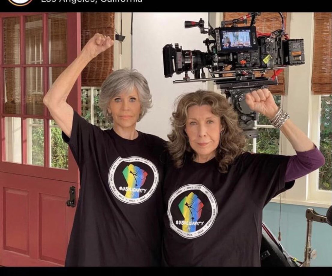 Two of the greatest. Power to the people. #IASOLIDARITY. #IATSE strong.