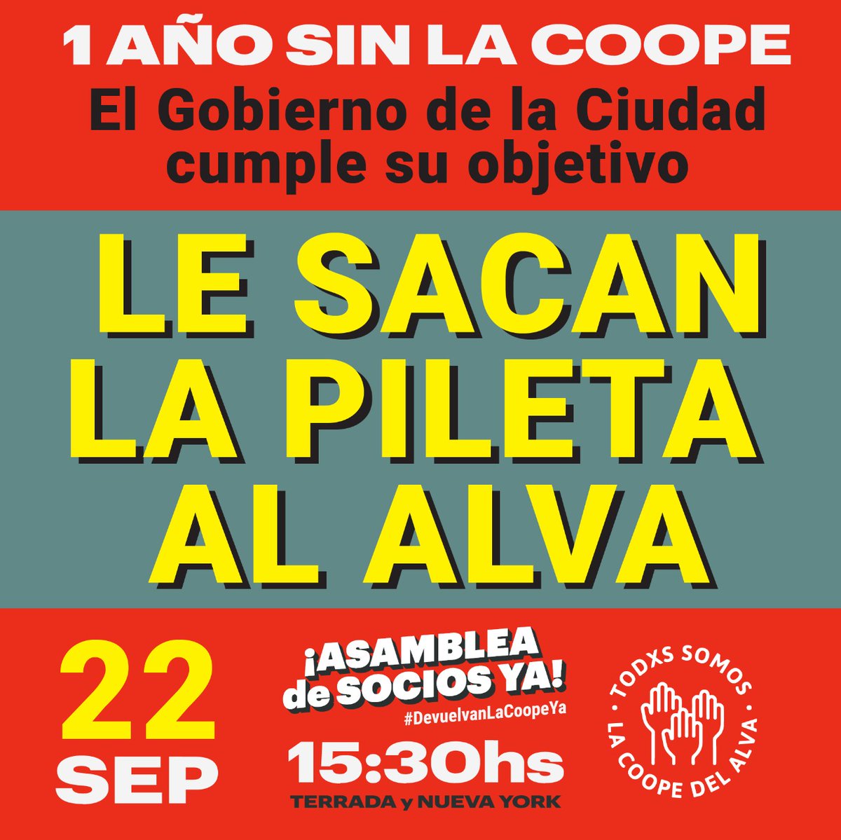 lacoopedelalva's tweet photo. La intervención no se quiere ir, pero sí llevarse todo:   

*LE SACAN LA PILETA AL ALVA* 

La decisión de los funcionarios de educación es quitarle la pileta a la Escuela, expropiándole el terreno y registrándolo como propiedad de otra entidad. Esto se nos informó hoy 
👇 https://t.co/HYkncXhb0Y