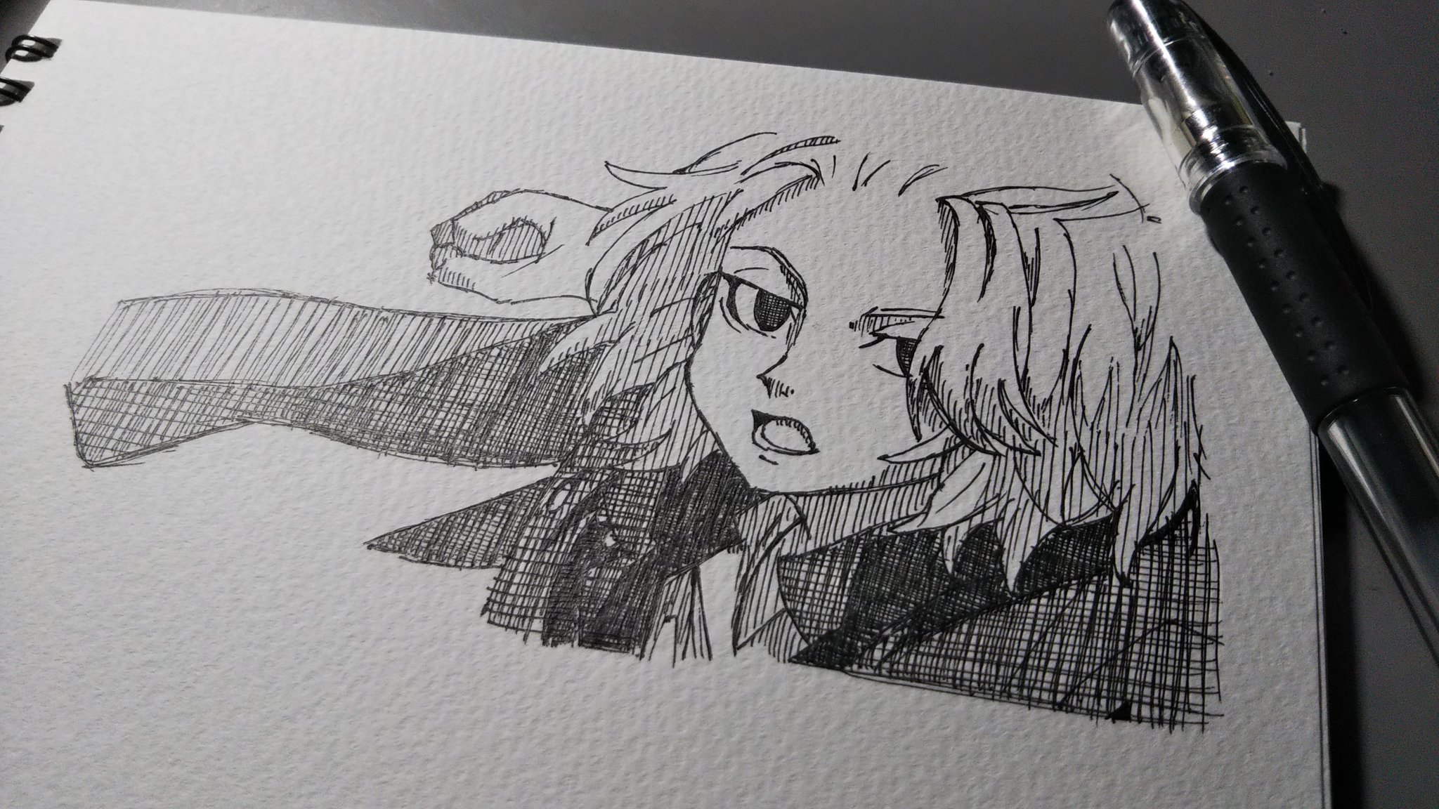 ナスキア 一発描き もちろんボールペン1本で描きました 今回はアレンジの方を今までと変えてみました 東京リベンジャーズ マイキー 模写 イラスト ボールペン 一発描き T Co 7ojscpvxyl Twitter