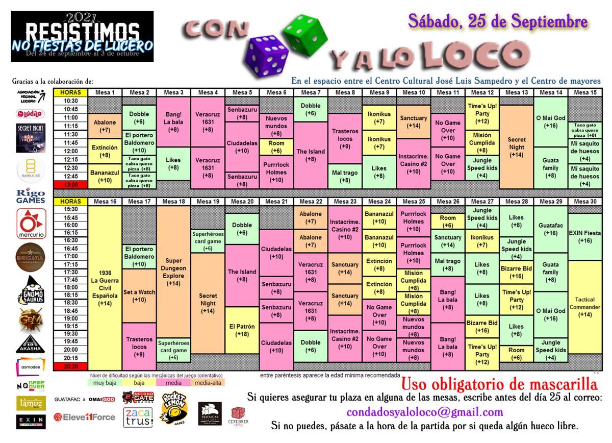 También podéis participar en la multitud de juegos de mesa