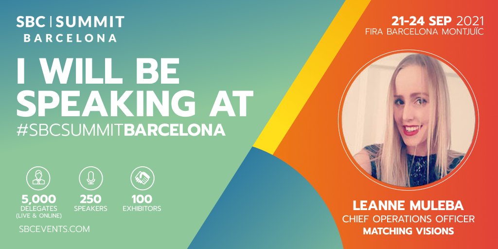 MatchingVisions's tweet image. ⚠️ 1 Day to go!

Our COO, Leanne Muleba, will be speaking about Emerging Markets at #SBCSummitBarcelona. Not to be missed!

📅 23th September
🕔 3:40PM CEST

#iGaming #SBCEvents #matchingvisions