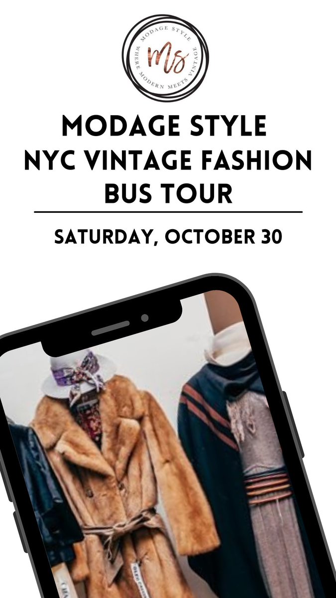 Modage_Style's tweet image. There is nothing like having a chance to play "dress up" with a vast selection of vintage clothing styles, that ultimately allows you to create your unique vision of personal style.  Join us on Saturday, October 30th!

Limited tickets remain:   rb.gy/1eftrq