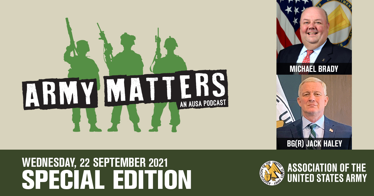AUSAFamily's tweet image. What’s happening at #AUSA2021? Get a sneak peek of this year’s Annual Meeting. Army Public Affairs joins us #today on @AUSAorg’s #ArmyMatters #Podcast. podcast.ausa.org @USArmy @AUSAorg #AUSAorg #USA #people #leadership