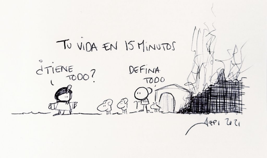 ana_azpi's tweet photo. Tienes 15 minutos para recoger todo, ¿Qué te llevas?
#azpirinas #lapalma https://t.co/gaq2IDzpZV