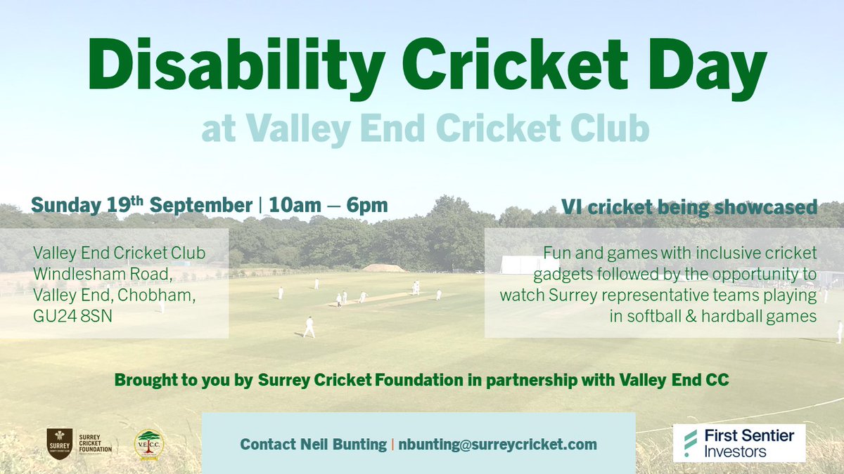 #NationalFitnessDay 
🙏 <a href="/SurreyCricketFd/">Surrey Cricket Foundation</a> <a href="/ValleyendCc/">Valley End Cricket Club</a> for an amazing Disability Cricket day! Fab opportunity for the young people who are #VI to learn the strategies that make cricket accessible. 4 children have signed up to engage-maybe its England with the VI cricket team next!