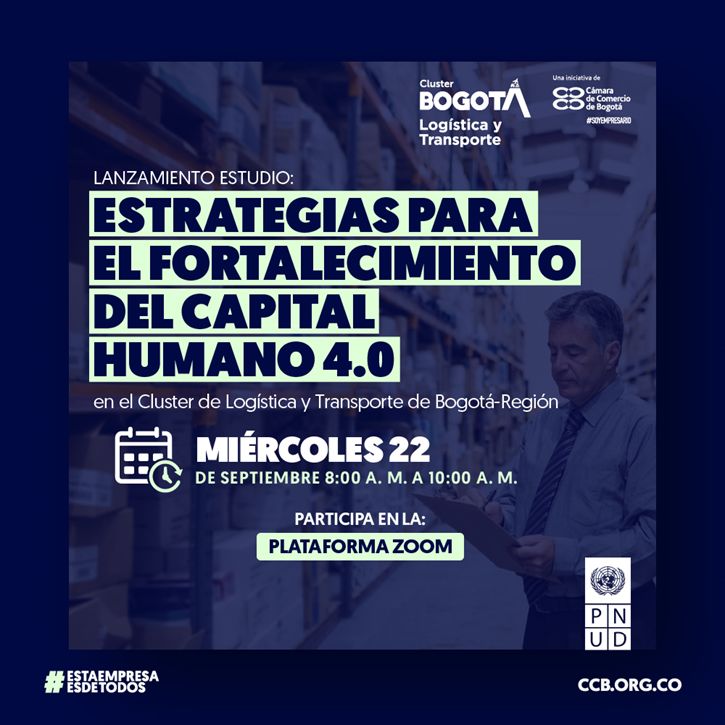 dgomez6's tweet image. Hoy presentamos desde el #ClusterLogistica este nuevo estudio para la identificación y cierre de #BrechasTalentoHumano con foco en Logística 4.0, en asocio @camaracomerbog y @PnudColombia . Talento para el desarrollo productivo de Bogotá-Región