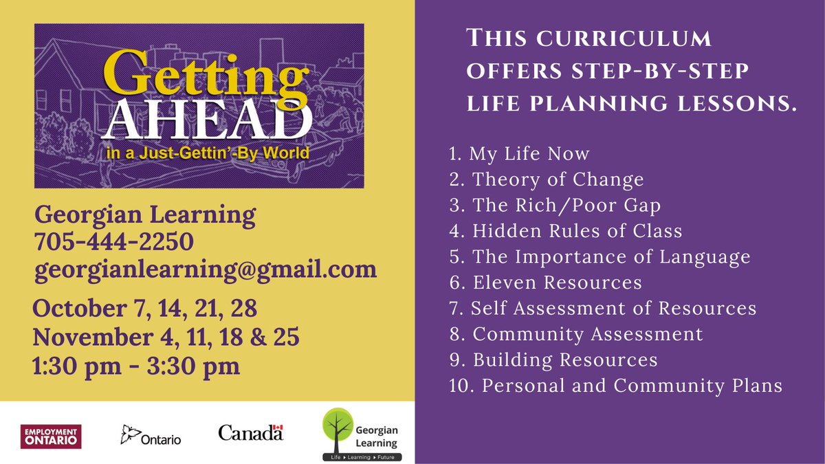 literacy_guy's tweet photo. Starting October 7th from 1:30 - 3:30 pm.
Register: https://t.co/OMh5hNRT1D
Free in-person training in Collingwood, ON.
#GettingAhead #AdultLearningCentres #AdultTraining #AdultCourses #Collingwood #Tutoring #GeorgianLearning #LessonsForLife #FreeCourses #Learn https://t.co/jJjmgVqMAt