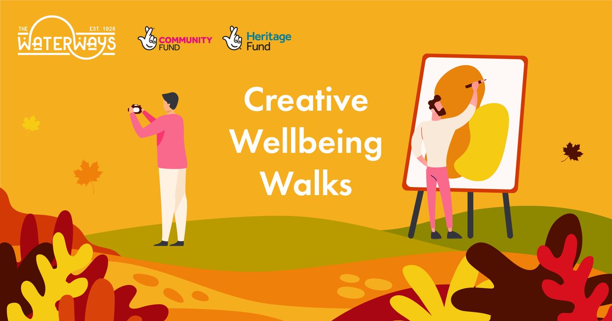WaterwayProject's tweet image. Join local artist Genevieve Rudd artist on an Autumn-inspired relaxed creative walk with inspiring arts-based activities to enjoy along the route. 
'This is supported by the @HeritageFundUK 
2 sessions available -Places must be pre-booked via:
eventbrite.co.uk/e/creative-wel…