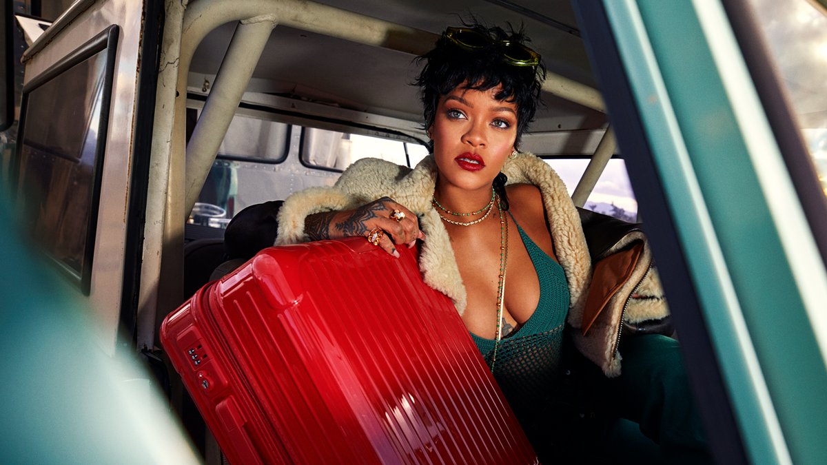 A perfect companion for the road ahead – <a href="/rihanna/">Rihanna</a> with the RIMOWA Essential Cabin in Red. 
 
#RIMOWA #NeverStill