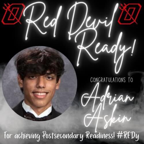 DigitalDevil1's tweet photo. Congratulations to these OHS Seniors who are #RedDevilREDy
These students have met the requirements for postsecondary readiness! #FILD https://t.co/P7ampr4U6G