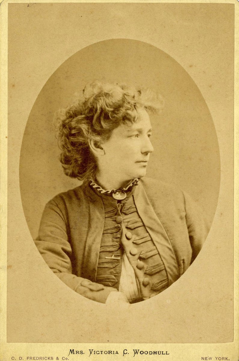 Victoria Woodhull (Sep 23, 1838 – June 9, 1927) was a leader of the women's suffrage movement who ran for President in the 1872 election; her running mate was abolitionist leader Frederick Douglass.
https://t.co/Bp88eNLJzF
HISTORY VIDEO>>> https://t.co/kvAxVUy4tq https://t.co/xVSxWsHSSB