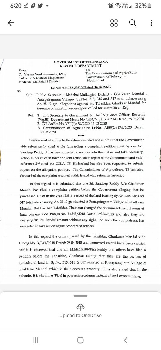 SubbsR's tweet photo. @Collector_MDL  Plots and houses in 25.17 in Survey # 315,316, 317 in Pratapa Singaram, Ghatkesar zone. These were given pass books. Former Collector Swetha Mahanthi &amp; dasam Venkateswarlu inquired into the matter and issued an order to stop the Raitubandhu. But not turned off https://t.co/IsrWEhR5Zw