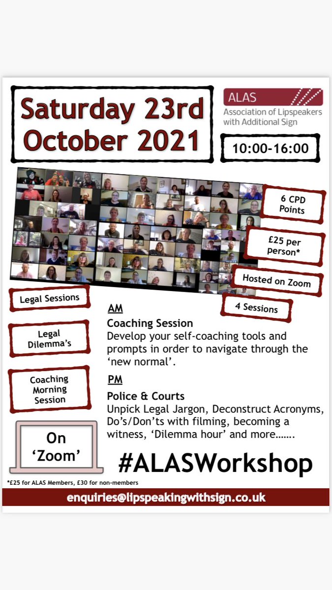 ALAS_lips's tweet photo. We’re super excited to announce our Winter Workshop taking place on Saturday 23rd October, 10:00-16:00. Joined by guest speakers @mariejensen22 @ELipspeaker &amp; @LesleyCFmum, it will be a thought provoking day. Find out more: https://t.co/ibW4v9D9QW #Lipspeaking #LipspeakerTraining https://t.co/Cm51rG88uA