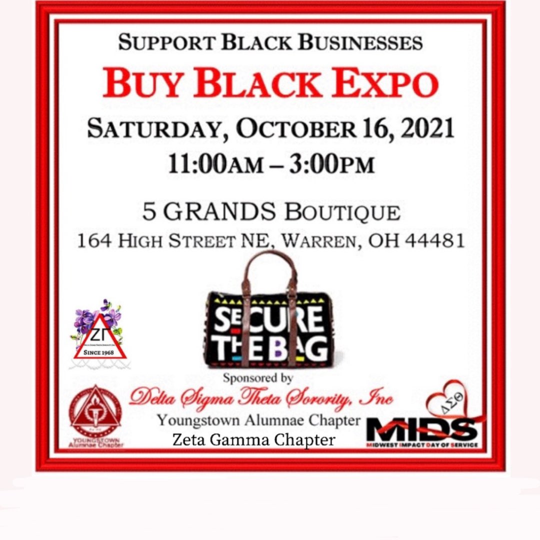 Save the date! We are collaborating with Youngstown Alumnae to support black owned businesses ! #mids2021
