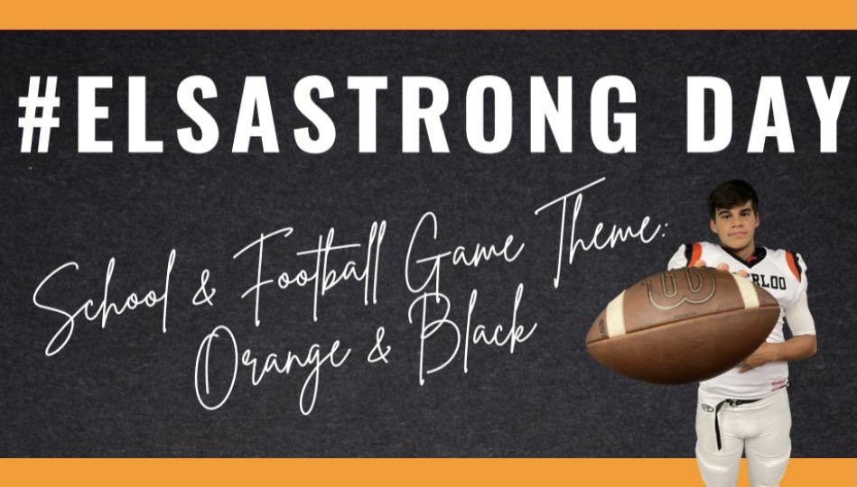 Football2Whs's tweet photo. We have some exciting stuff planned for this Friday night. Be sure to be in attendance and be sure to wear your orange and black. #inittogether #elsastrong https://t.co/QL3JrDplvu
