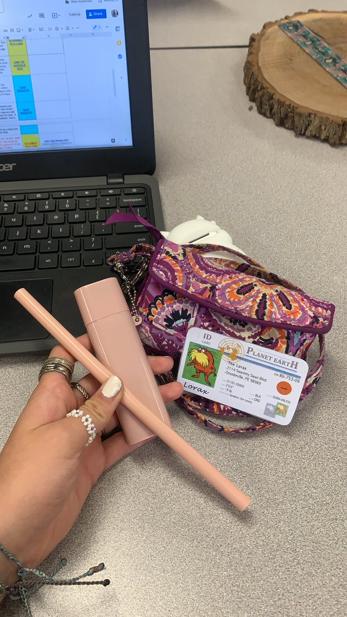 I bought a reusable straw and i carry it around with me on my lanyard which i take every where so that i don’t have to drink out of plastic straws that contribute to the waste that ends up in the environment harming it. #apesintro <a href="/franklinlorax/">APES Project Lorax</a>