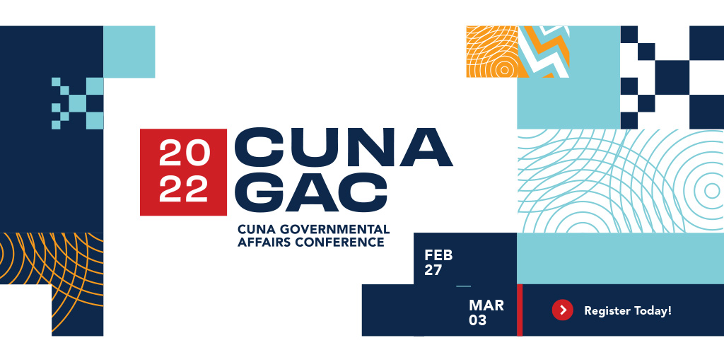 Are you ready for #CUNAGAC 2022? Join us to connect with the growing credit union community, advance the credit union mission, and advocate for the financial well-being of more than 120 million people! Register NOW: cuna.org/gac
