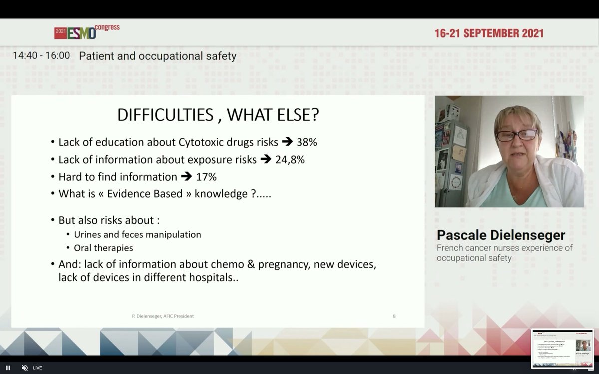 EONS14 Educations session: Patient and occupational safety

French cancer nurses experience of occupational safety presented by Pascale Dielenseger.

Use hashtags #EONS14 and #ESMO21 to join the conversation online or join us live on channel 1.