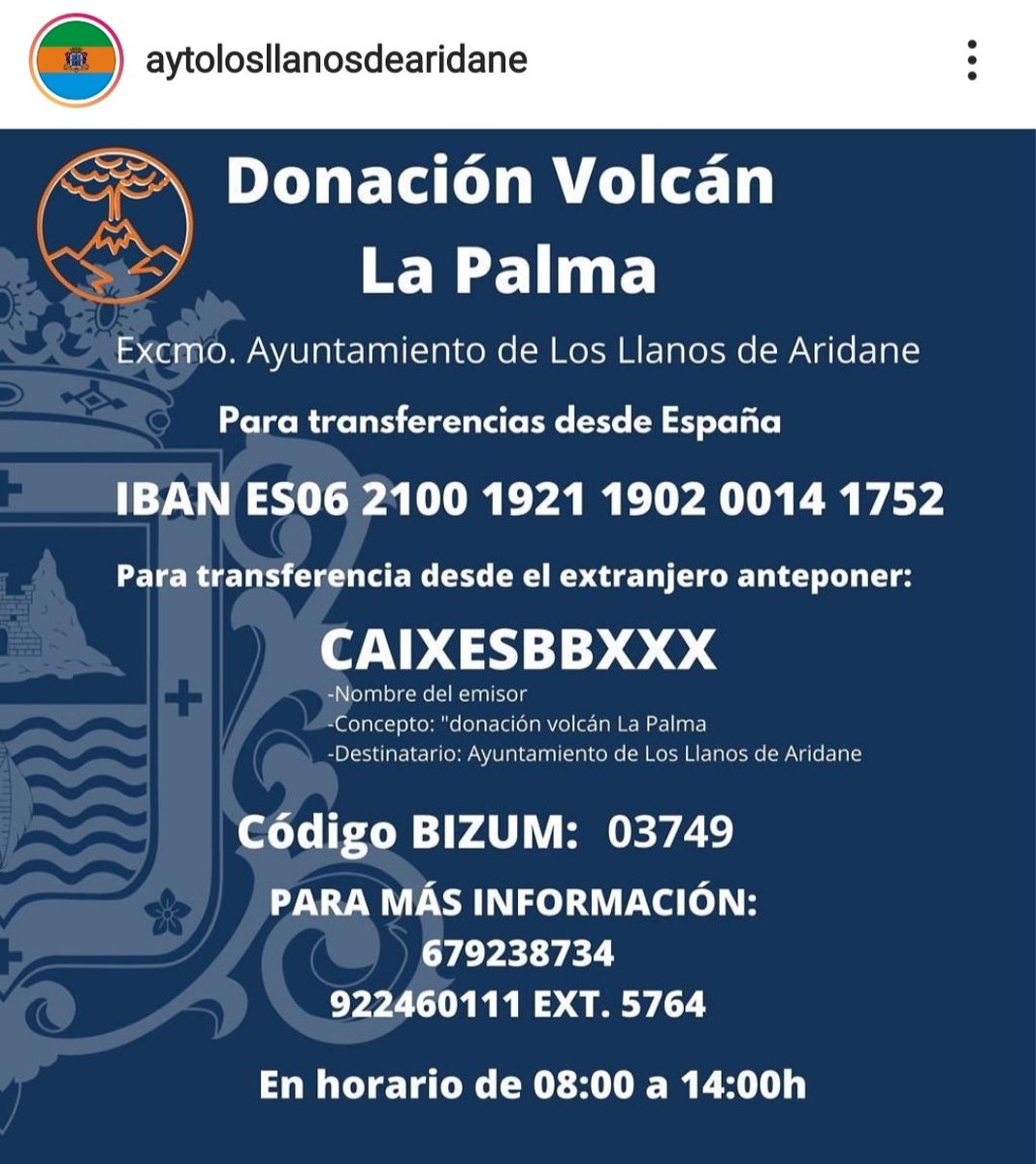 tbBona's tweet photo. 🚨🌋Los vecinos de la Palma nos necesitan más que nunca, si puedes aportar tu granito de arena sería de gran ayuda. Aquí toda la info oficial⬇️ #VolcanLaPalma https://t.co/ZvoLNArzXH