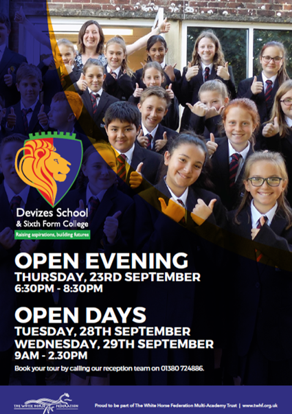 DevizesSchool's tweet photo. We are really looking forward to our Open Evening on Thursday!

As we expect it to be busy and parking might be limited, please consider leaving your car at home if possible! 

We also kindly request that you take a Lateral Flow Test before coming to the school. Thank you! https://t.co/WQXu1CXjqX