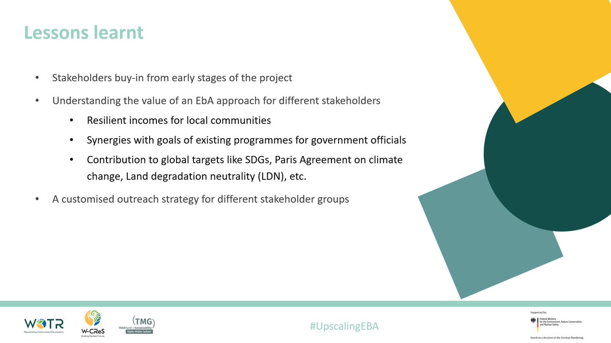 Key lessons from <a href="/WOTRIndia/">Watershed Org Trust</a> #UpscalingEbA project in Maharashtra