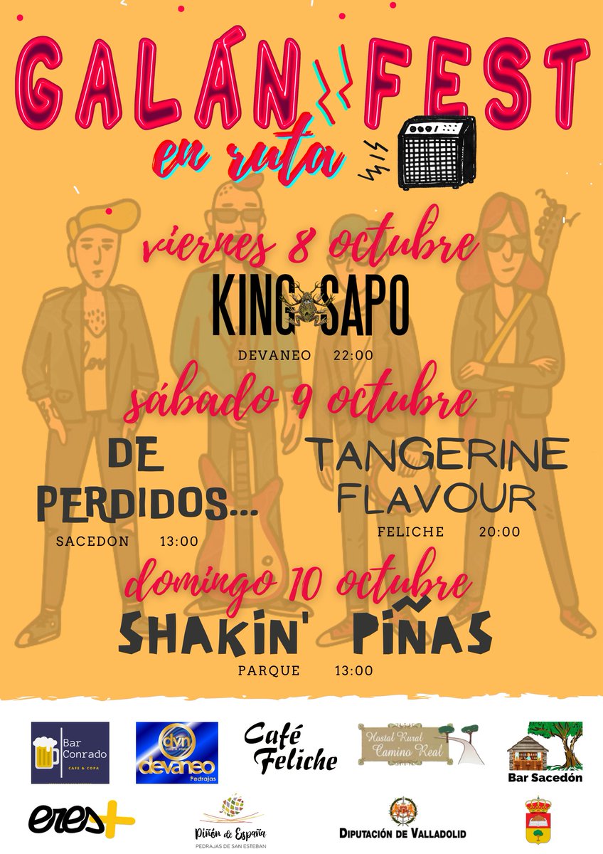 RedRiverSpain's tweet photo. NUEVA FECHA 🍊

@TangerineFlav en #GalanFest (Pedrajas, Valladolid) el sábado 9 de octubre a partir de las 20h https://t.co/6kVOj9svCD