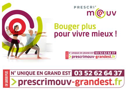 🆕 version du site #Prescrimouv intégrant des fonctionnalités attendues du grand public &amp; des prof. #santé 👉 prescrimouv-grandest.fr/actualites/pre…
🧐❓dispositif qui facilite la pratique d’ #activité #physique #adaptée sur prescription médicale
👉près de 1000 créneaux accessibles en #GrandEst